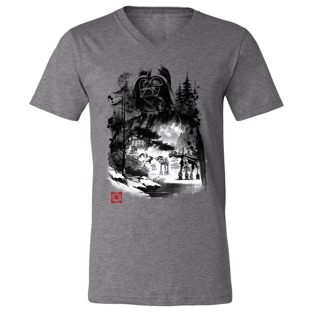 Unisex V-Neck T-Shirt - ZC1TVGQ6 - Deep Heather - 13