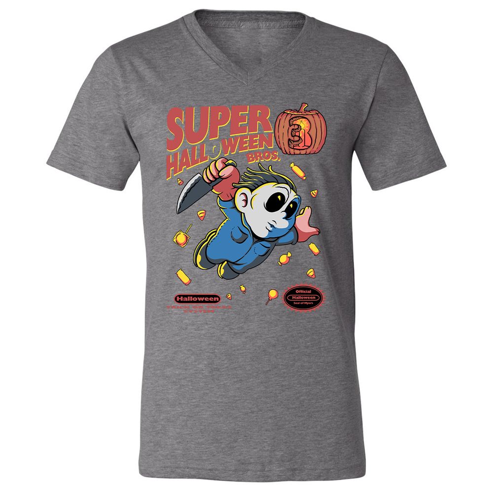 Unisex V-Neck T-Shirt - DLVH5R33 - Deep Heather - 13