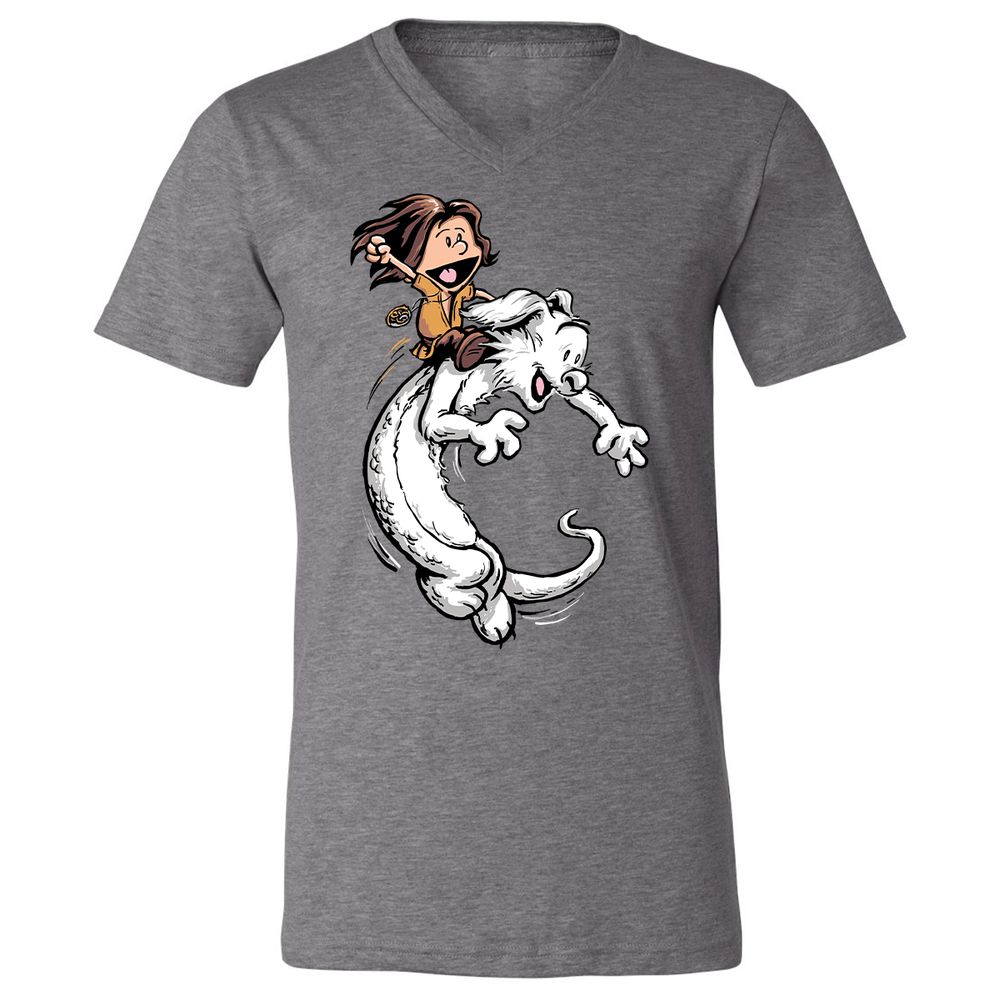 Unisex V-Neck T-Shirt - JDGT97T6 - Deep Heather - 13