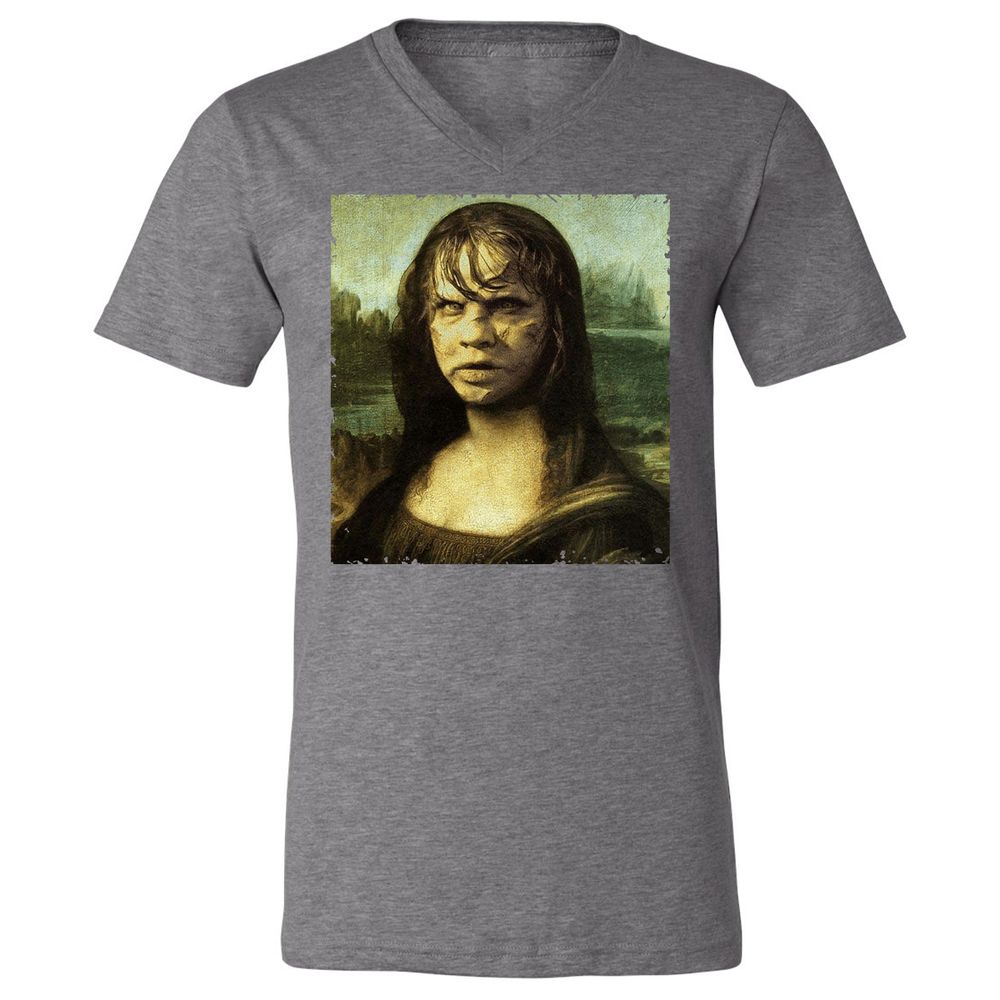 Unisex V-Neck T-Shirt - 17YJH276 - Deep Heather - 13