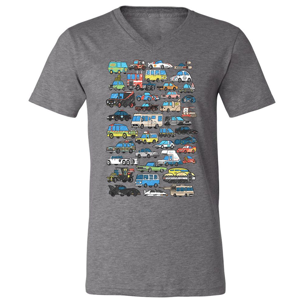 Unisex V-Neck T-Shirt - F18XRGU3 - Deep Heather - 13