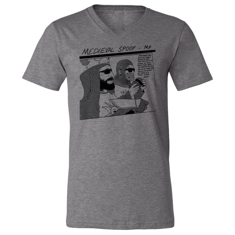 Unisex V-Neck T-Shirt - AYAUULTF - Deep Heather - 13