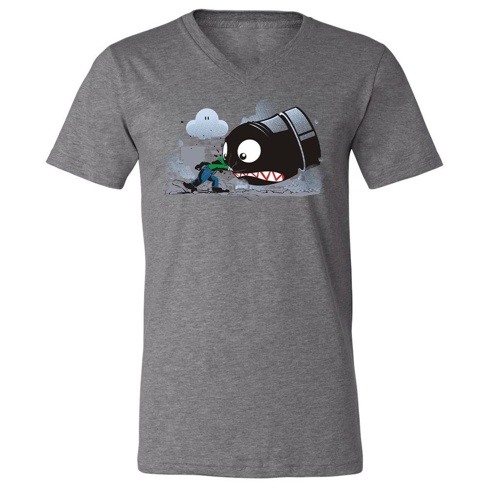 Unisex V-Neck T-Shirt - 7DYS8K68 - Deep Heather - 13