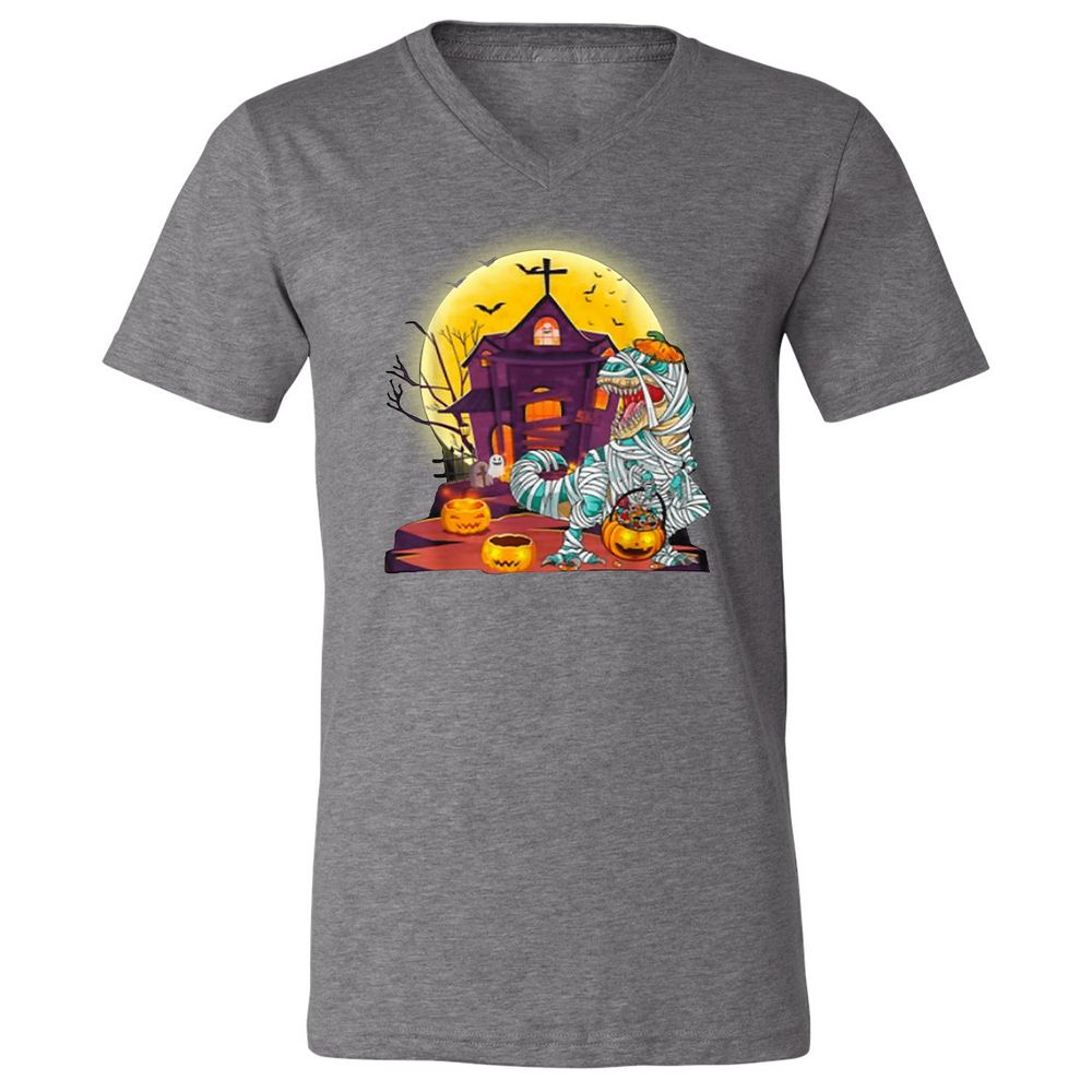 Unisex V-Neck T-Shirt - NPT1J34M - Deep Heather - 13