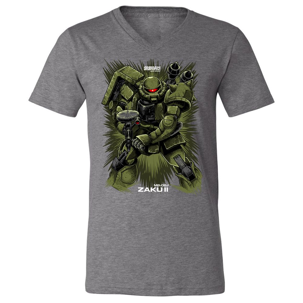 Unisex V-Neck T-Shirt - X85NZQ89 - Deep Heather - 13