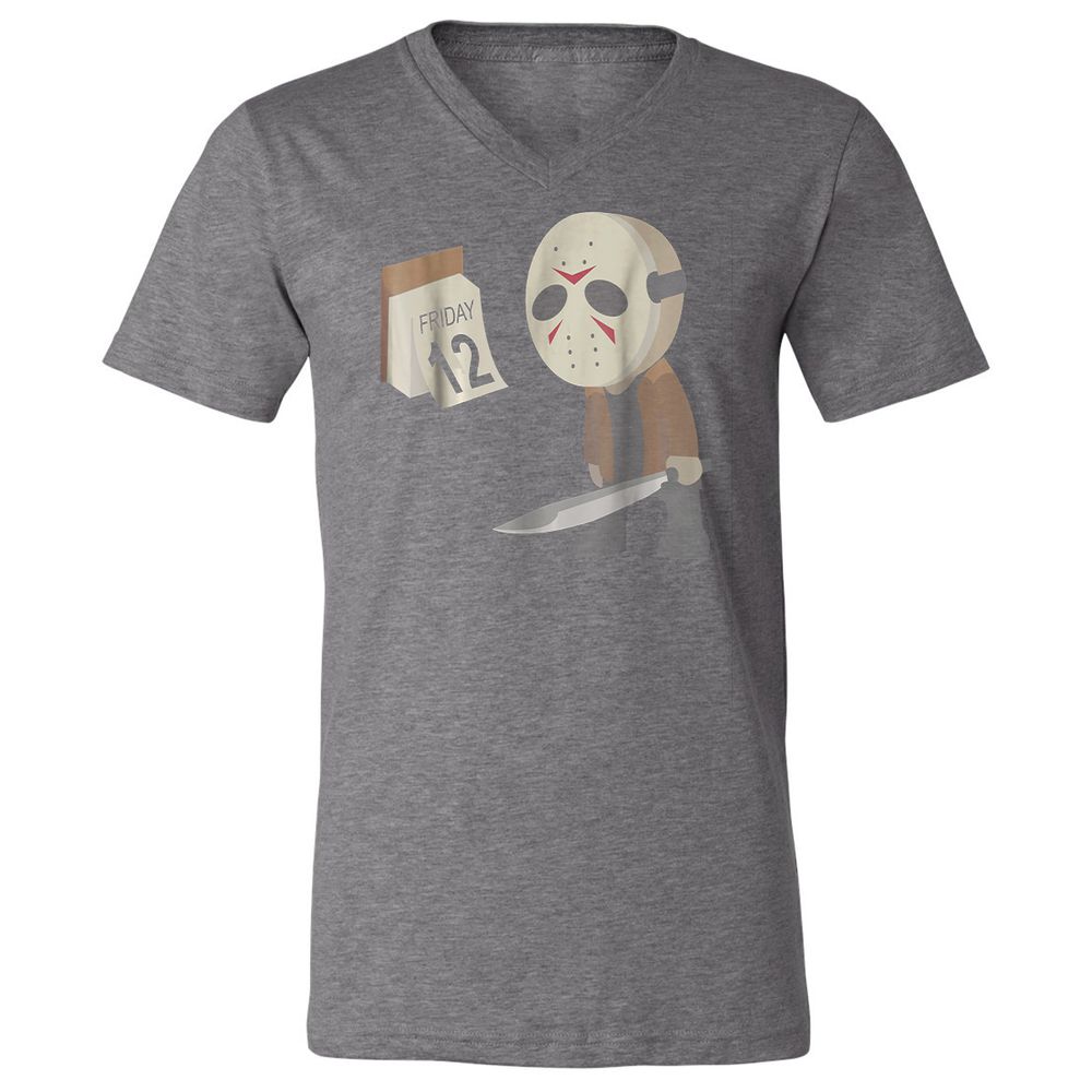 Unisex V-Neck T-Shirt - AKW3ZVBS - Deep Heather - 13