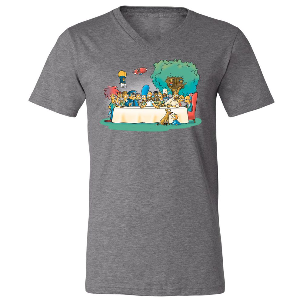 Unisex V-Neck T-Shirt - PPY3JAE6 - Deep Heather - 13