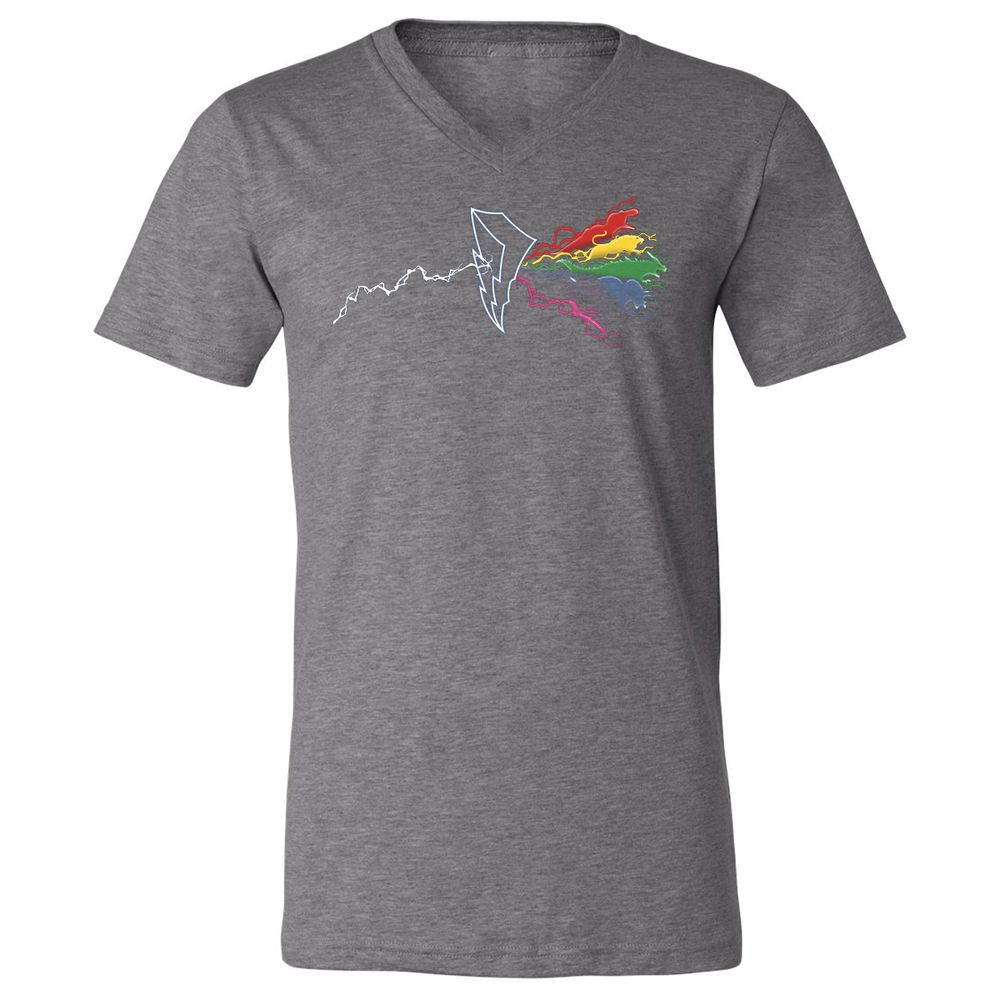 Unisex V-Neck T-Shirt - EM1HK1K8 - Deep Heather - 13