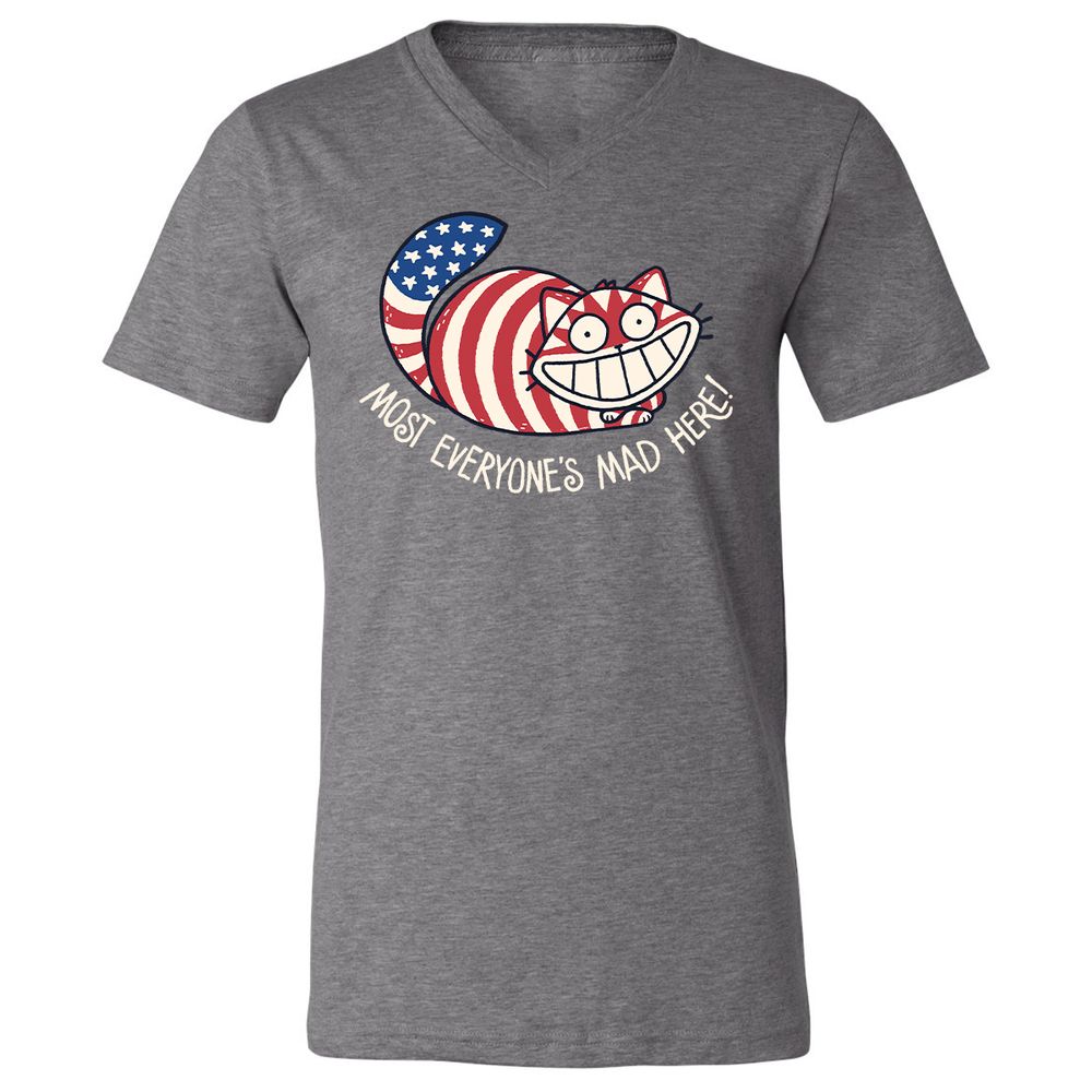 Unisex V-Neck T-Shirt - CPRE4MLA - Deep Heather - 13