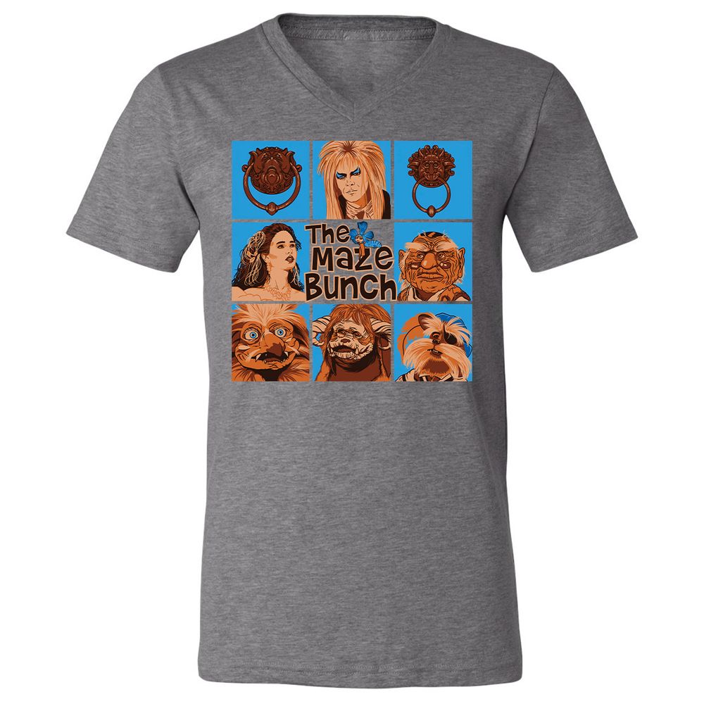 Unisex V-Neck T-Shirt - 4XBNXZZ5 - Deep Heather - 13