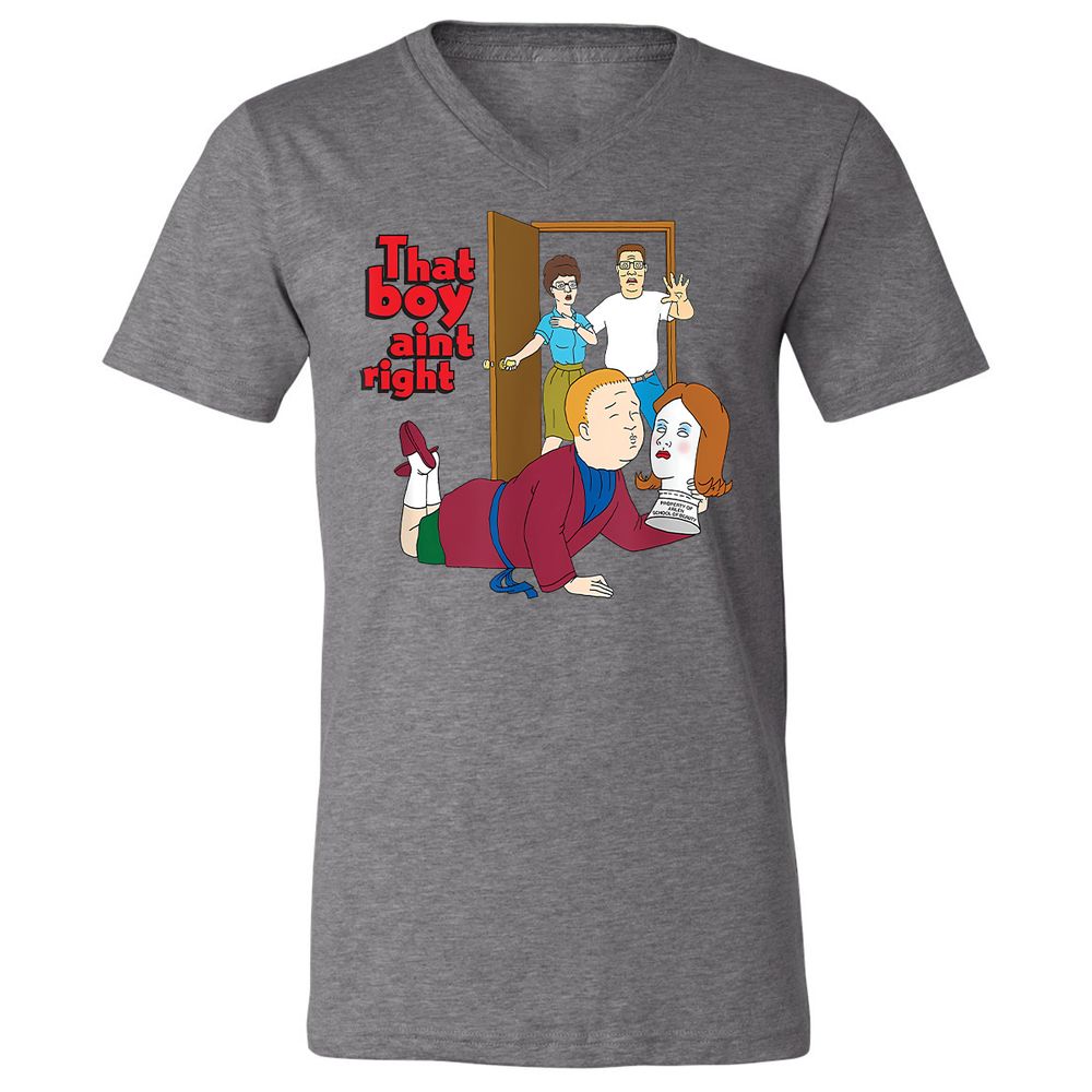 Unisex V-Neck T-Shirt - 1TY9GESL - Deep Heather - 13