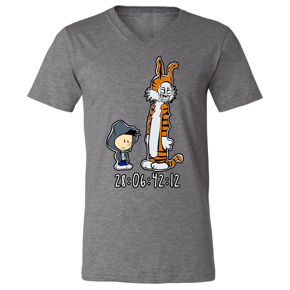 Unisex V-Neck T-Shirt - 7WR3PL36 - Deep Heather - 13