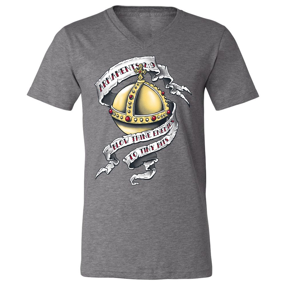 Unisex V-Neck T-Shirt - GUFTG1GP - Deep Heather - 13