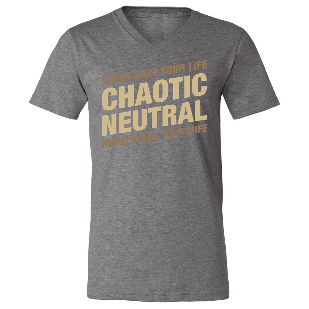 Unisex V-Neck T-Shirt - 1XGNA1N4 - Deep Heather - 13