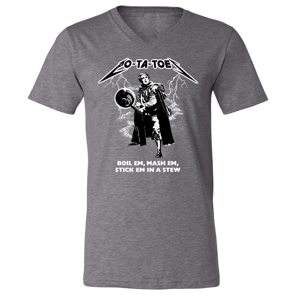 Unisex V-Neck T-Shirt - 92XCU967 - Deep Heather - 13