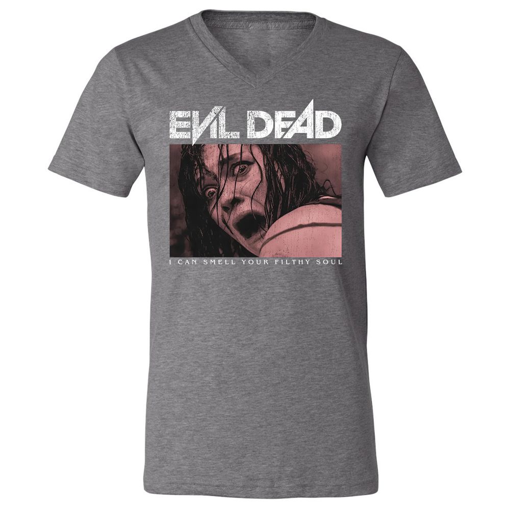 Unisex V-Neck T-Shirt - Black - Deep Heather - 13