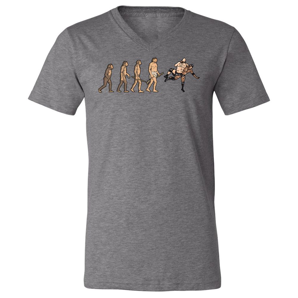 Unisex V-Neck T-Shirt - ZVKVDNJX - Deep Heather - 13