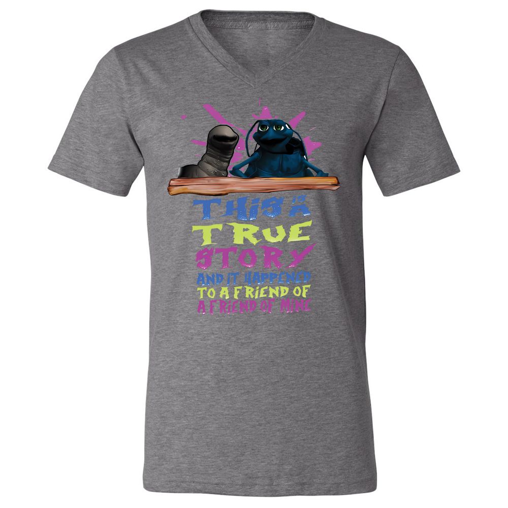 Unisex V-Neck T-Shirt - 7TCR9JVV - Deep Heather - 13
