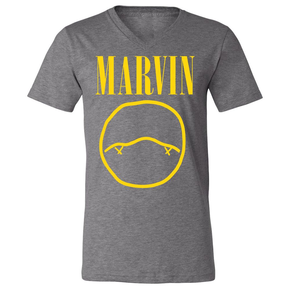Unisex V-Neck T-Shirt - AV1R88QB - Deep Heather - 13