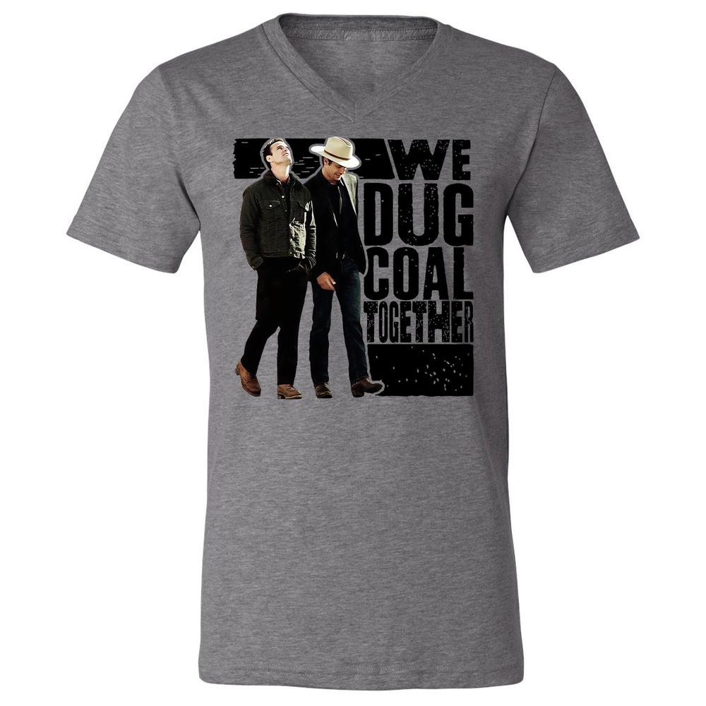 Unisex V-Neck T-Shirt - 8J5V7DVQ - Deep Heather - 13