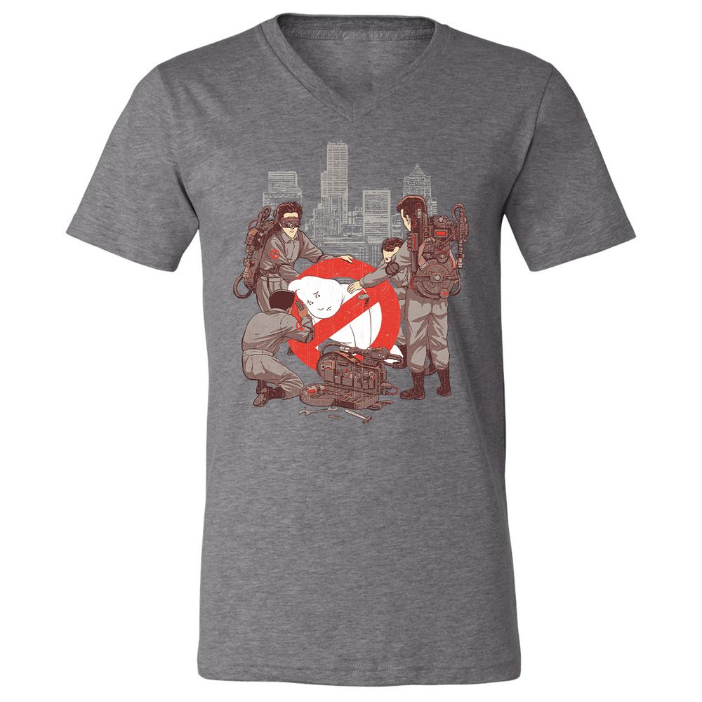 Unisex V-Neck T-Shirt - 3AZ4PVEQ - Deep Heather - 13
