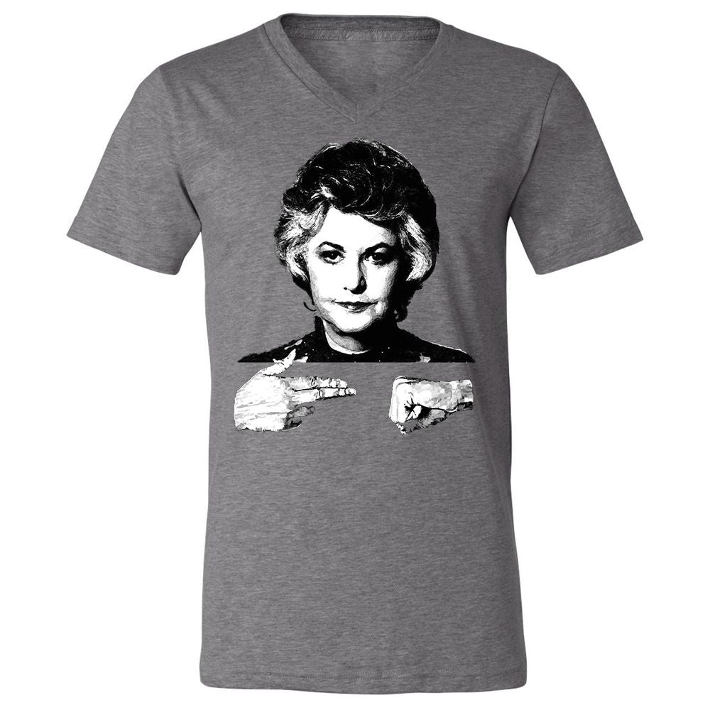 Unisex V-Neck T-Shirt - Q6SB1TZ8 - Deep Heather - 13