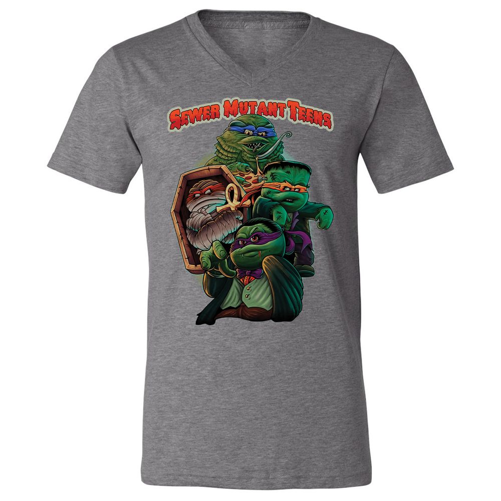 Unisex V-Neck T-Shirt - WX37A9XE - Deep Heather - 13