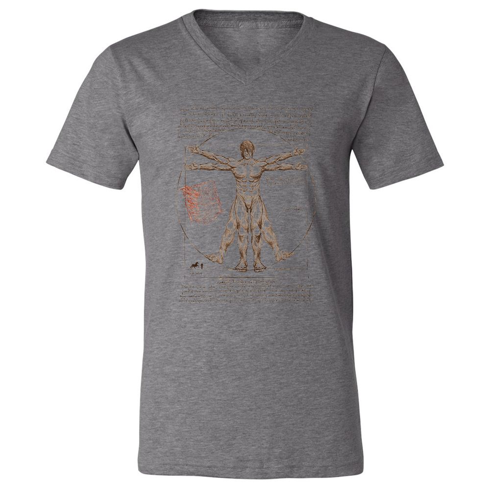 Unisex V-Neck T-Shirt - ZA66T4YB - Deep Heather - 13