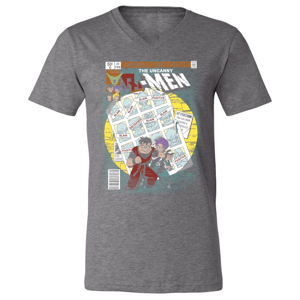 Unisex V-Neck T-Shirt - 7YNADEEL - Deep Heather - 13