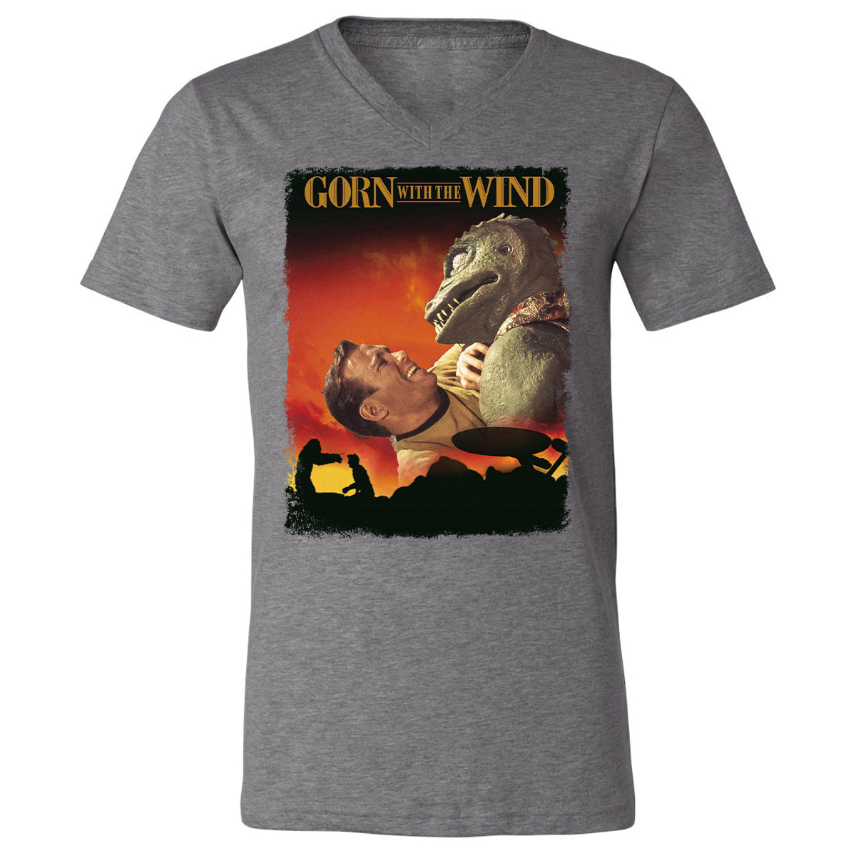 Unisex V-Neck T-Shirt - ASV5TAAZ - Deep Heather - 13