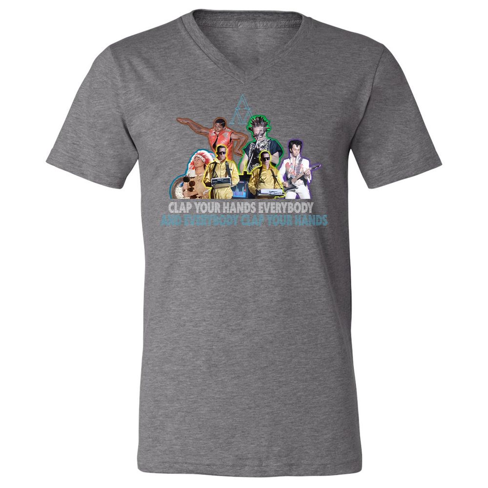 Unisex V-Neck T-Shirt - 5JR2NCLV - Deep Heather - 13
