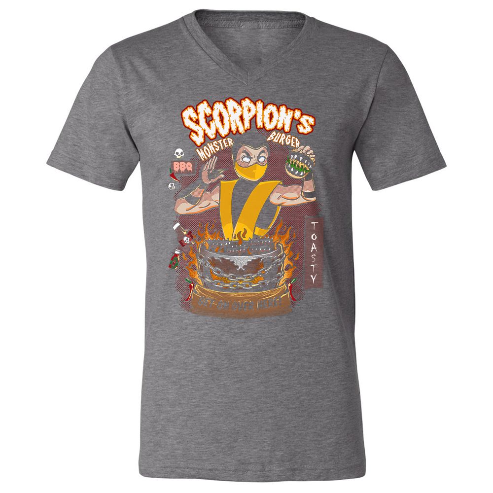 Unisex V-Neck T-Shirt - JX8JKURX - Deep Heather - 13