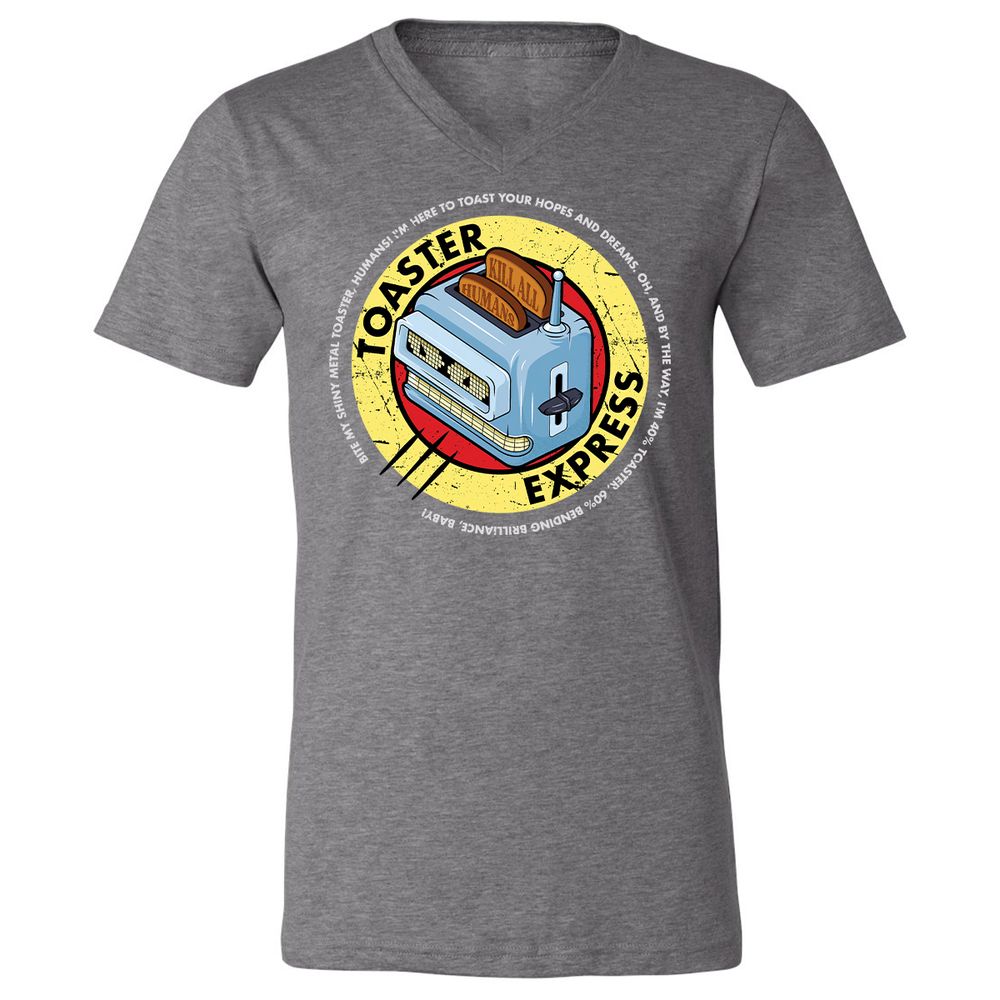 Unisex V-Neck T-Shirt - 9W6R79E7 - Deep Heather - 13