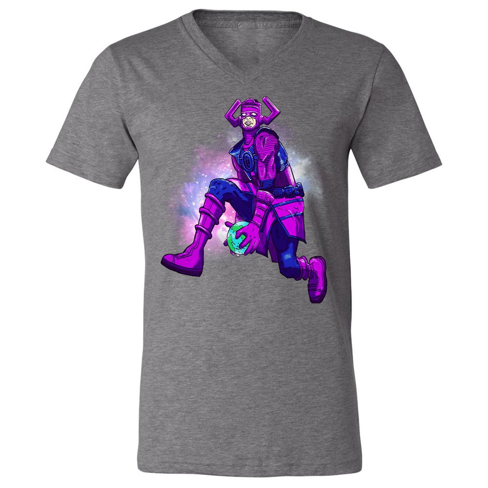 Unisex V-Neck T-Shirt - MH84MPGG - Deep Heather - 13