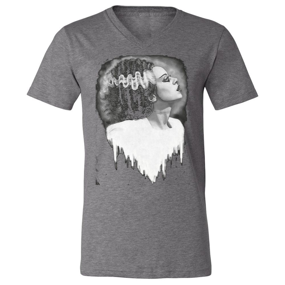 Unisex V-Neck T-Shirt - F6U64ECS - Deep Heather - 13