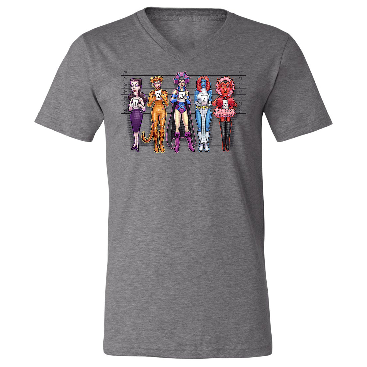 Unisex V-Neck T-Shirt - 29RQDRWX - Deep Heather - 13