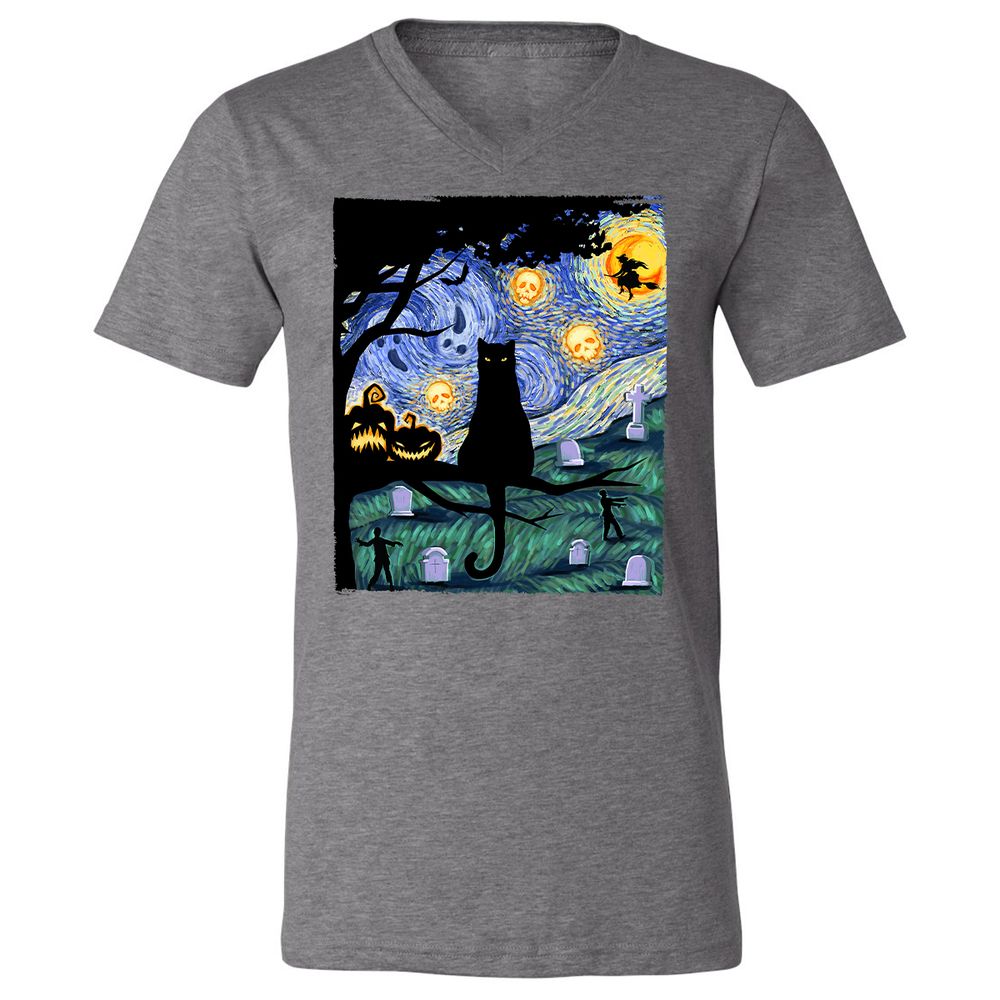 Unisex V-Neck T-Shirt - MFG2B8LN - Deep Heather - 13