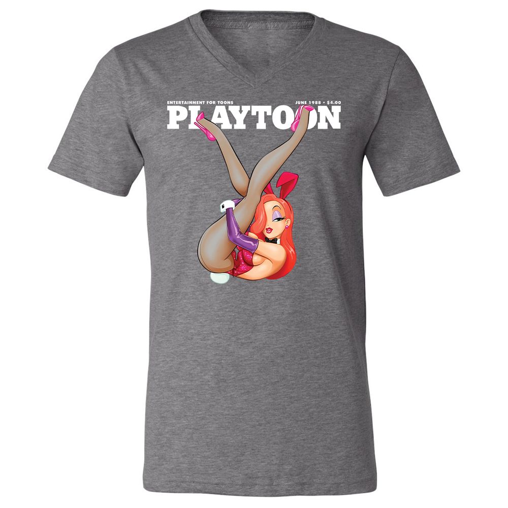 Unisex V-Neck T-Shirt - PJQSR4RB - Deep Heather - 13