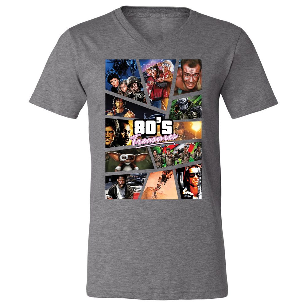 Unisex V-Neck T-Shirt - WQKB9N55 - Deep Heather - 13