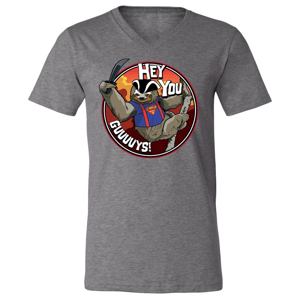 Unisex V-Neck T-Shirt - N3GXF7AU - Deep Heather - 13