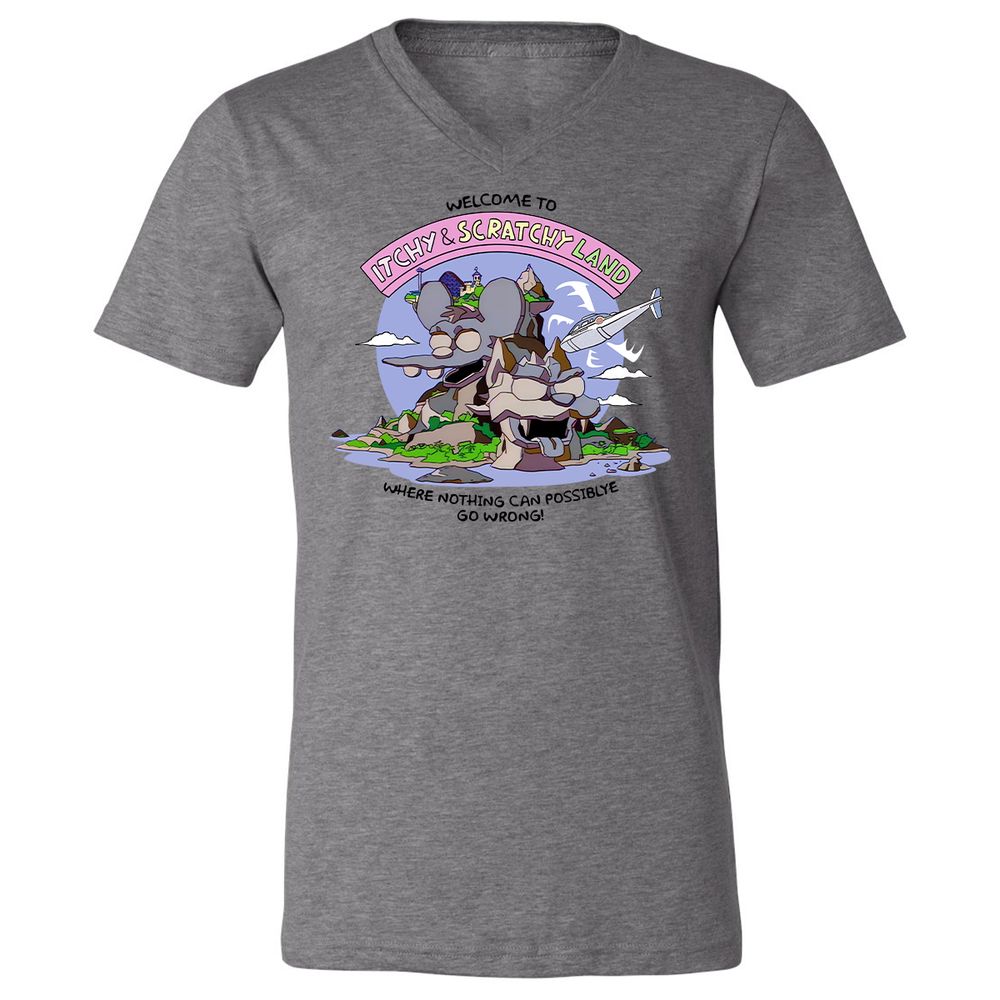 Unisex V-Neck T-Shirt - H6RRC4M5 - Deep Heather - 13