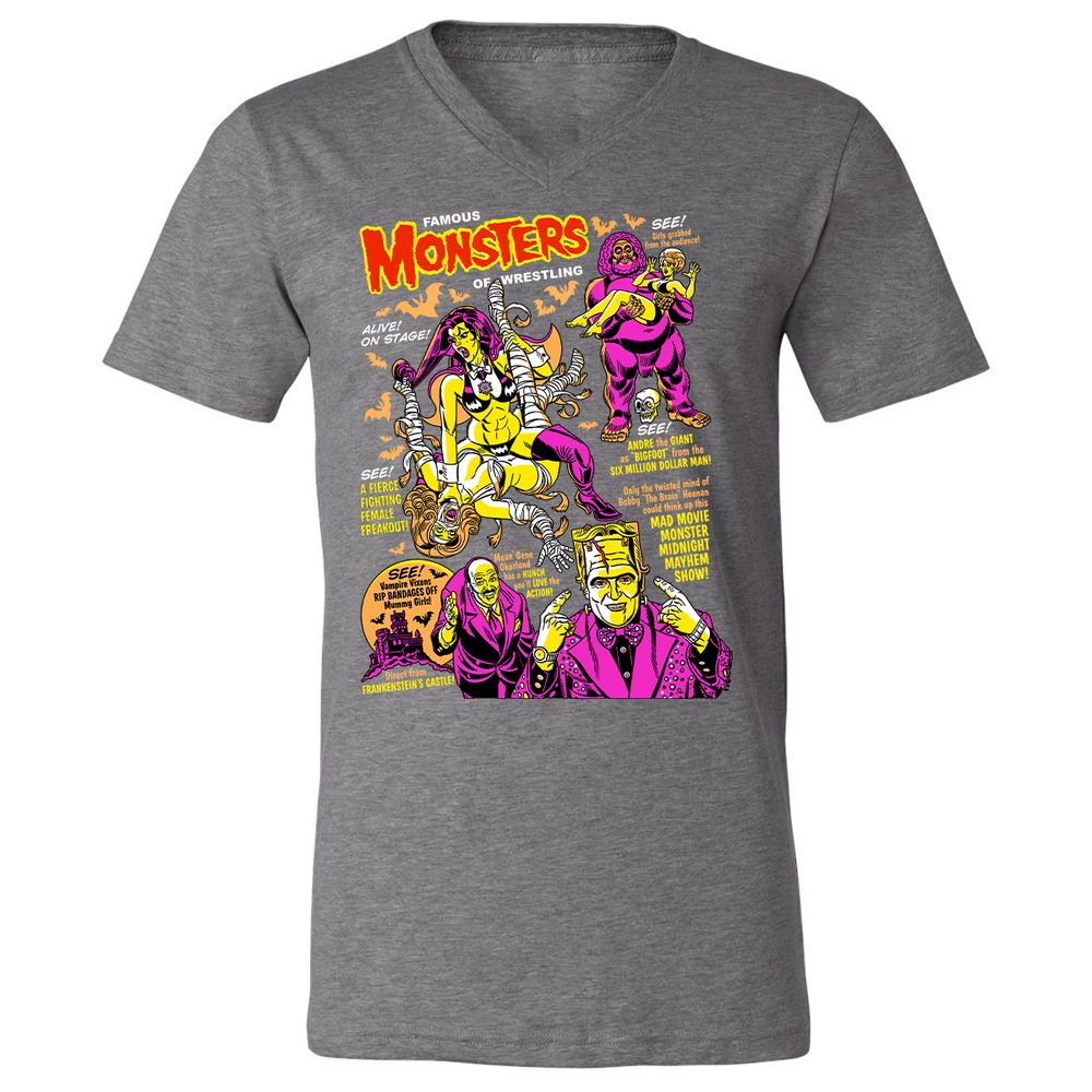 Unisex V-Neck T-Shirt - R3VU4U6T - Deep Heather - 13