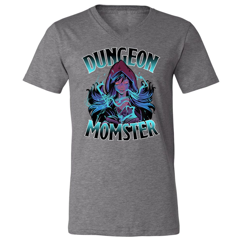 Unisex V-Neck T-Shirt - U9Q5MYSR - Deep Heather - 13