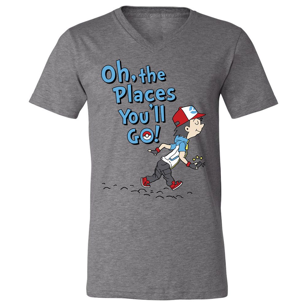 Unisex V-Neck T-Shirt - VKKEG6FM - Deep Heather - 13