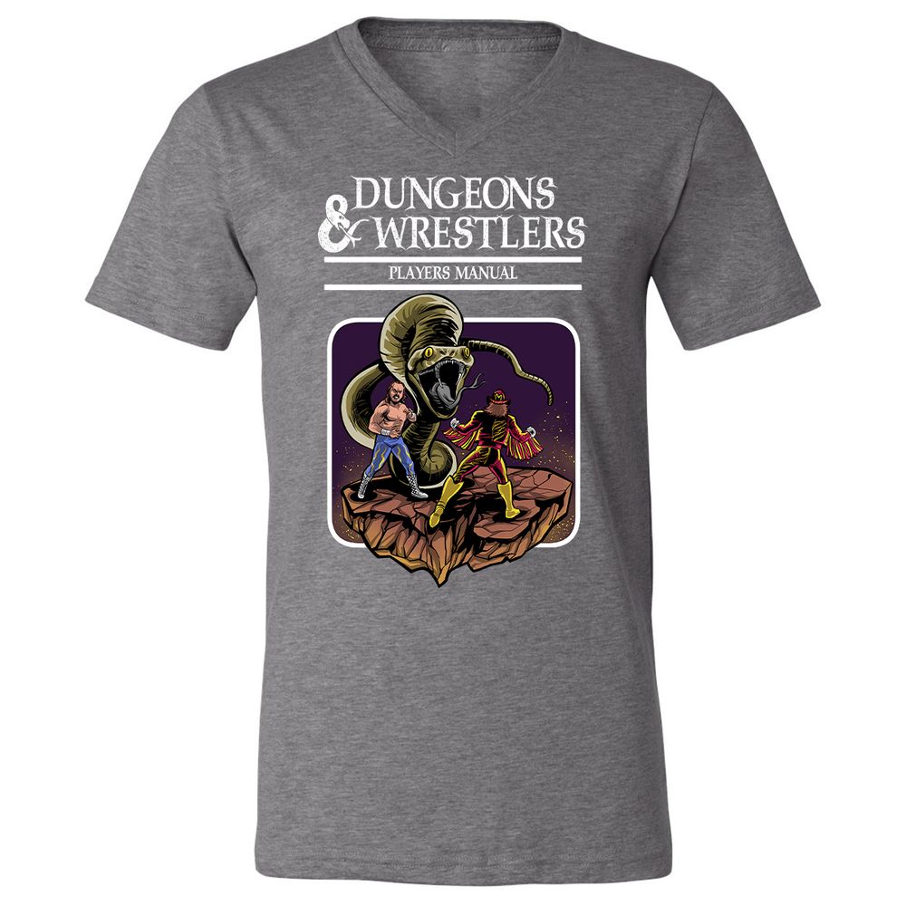 Unisex V-Neck T-Shirt - DJUVVQE4 - Deep Heather - 13