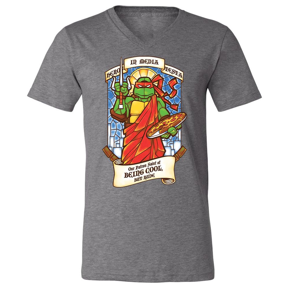 Unisex V-Neck T-Shirt - Y6FLAE1C - Deep Heather - 13