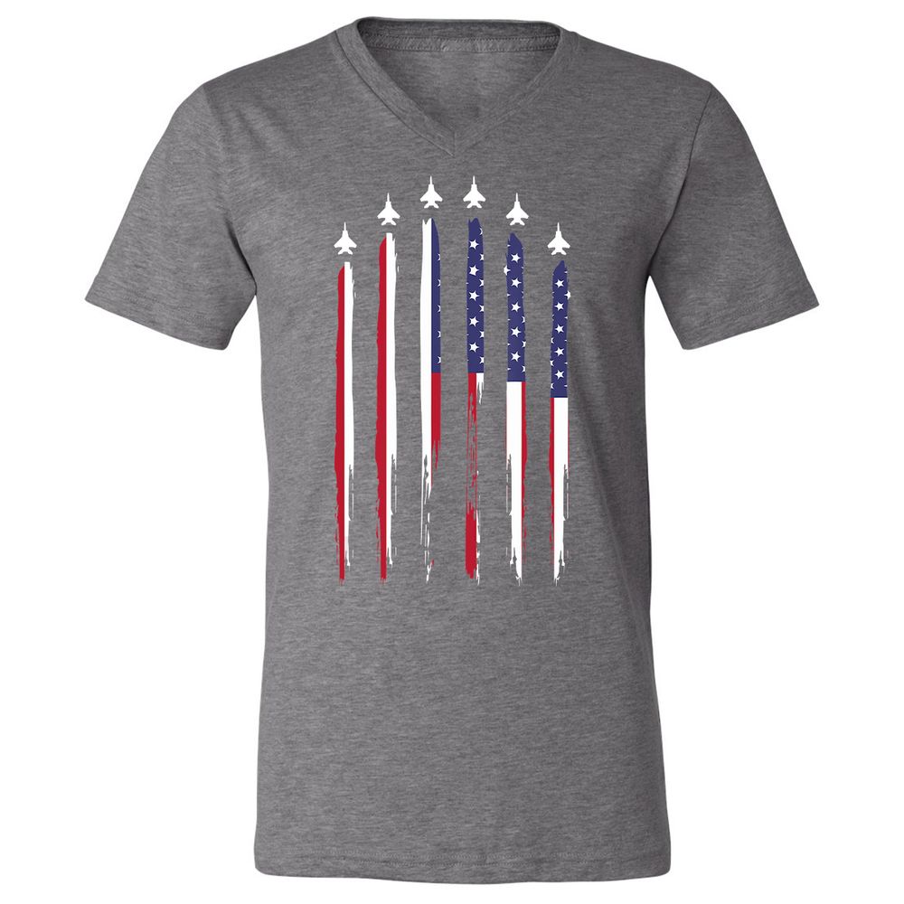 Unisex V-Neck T-Shirt - NTKJLJN9 - Deep Heather - 13