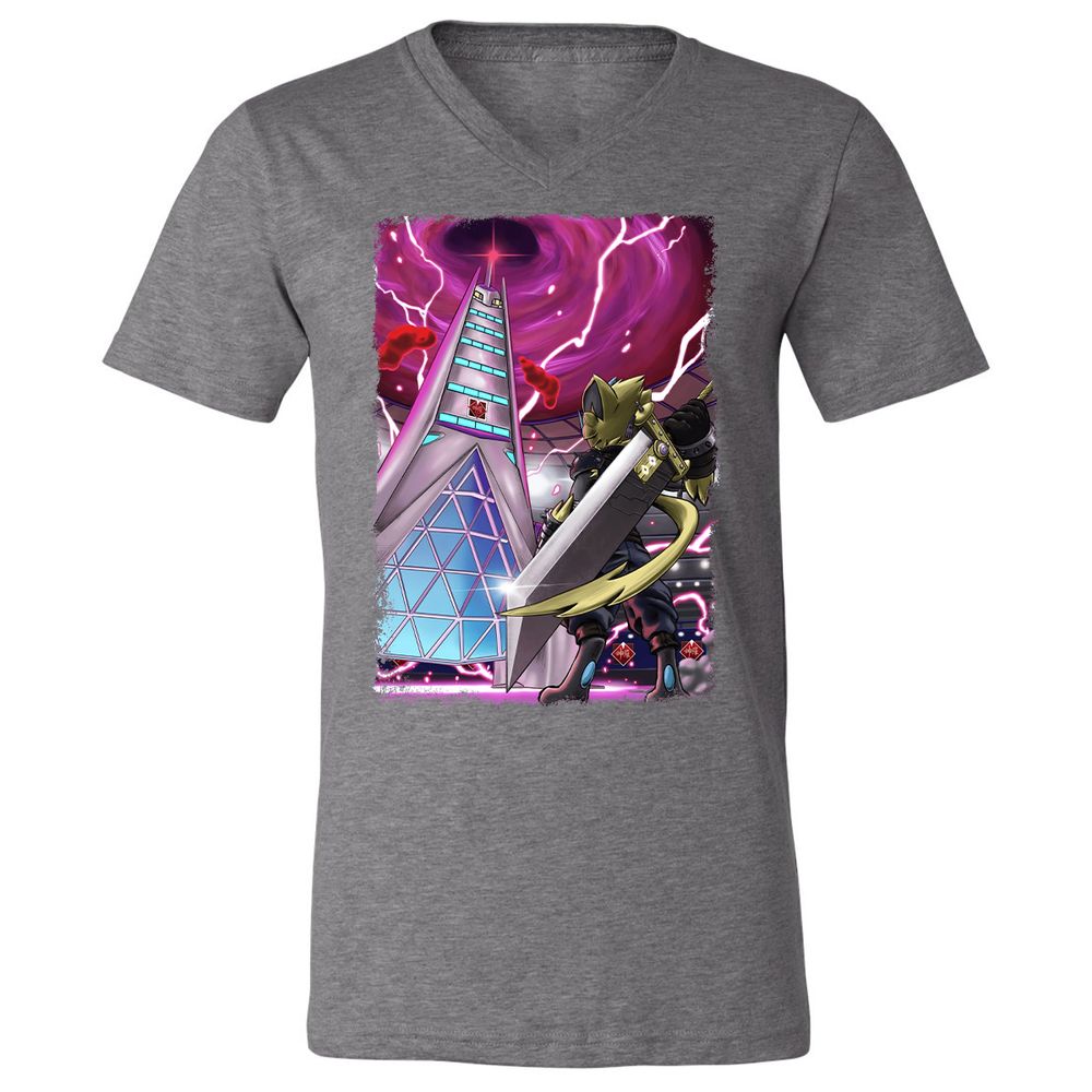 Unisex V-Neck T-Shirt - GHU5VJ1E - Deep Heather - 13