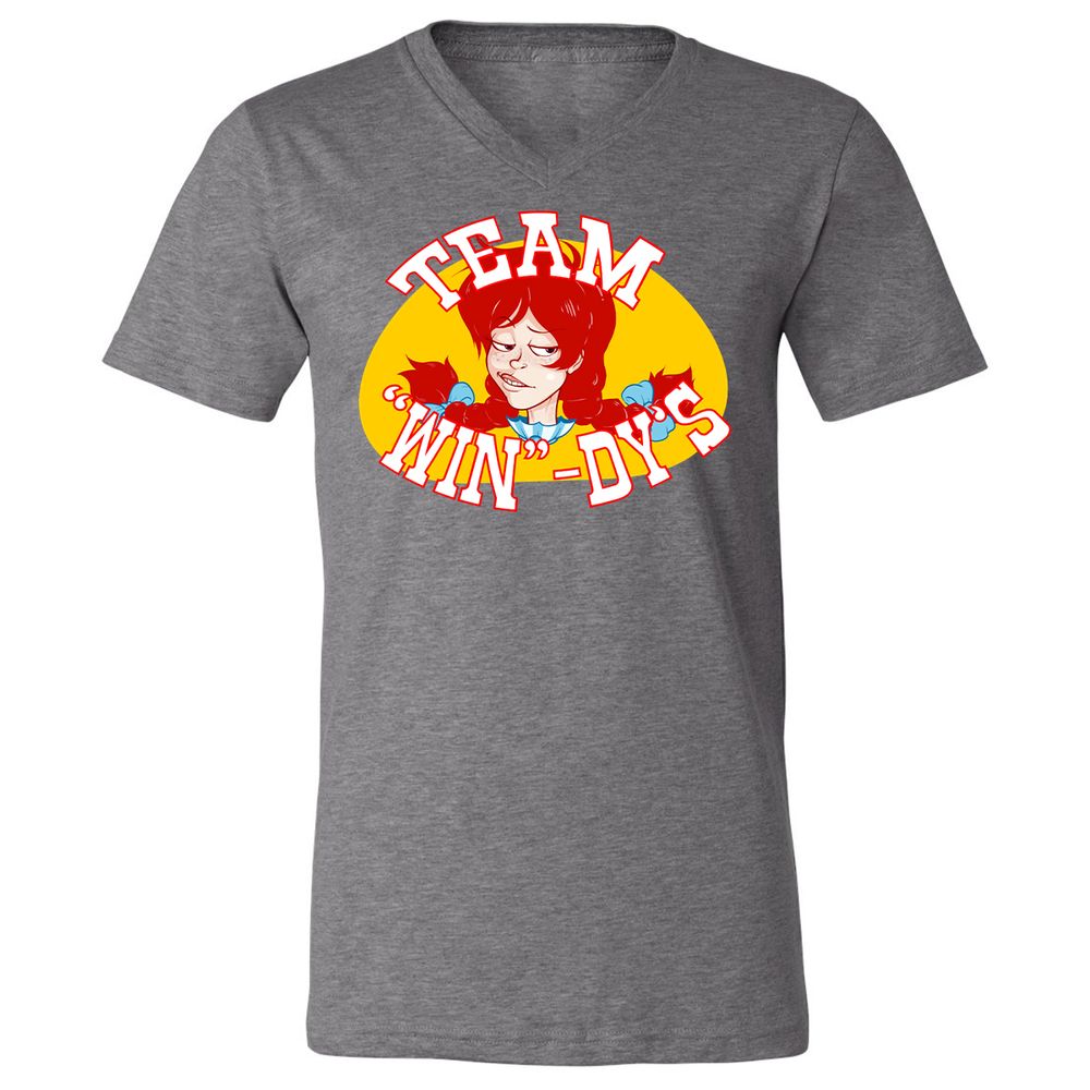 Unisex V-Neck T-Shirt - K9EUERJX - Deep Heather - 13