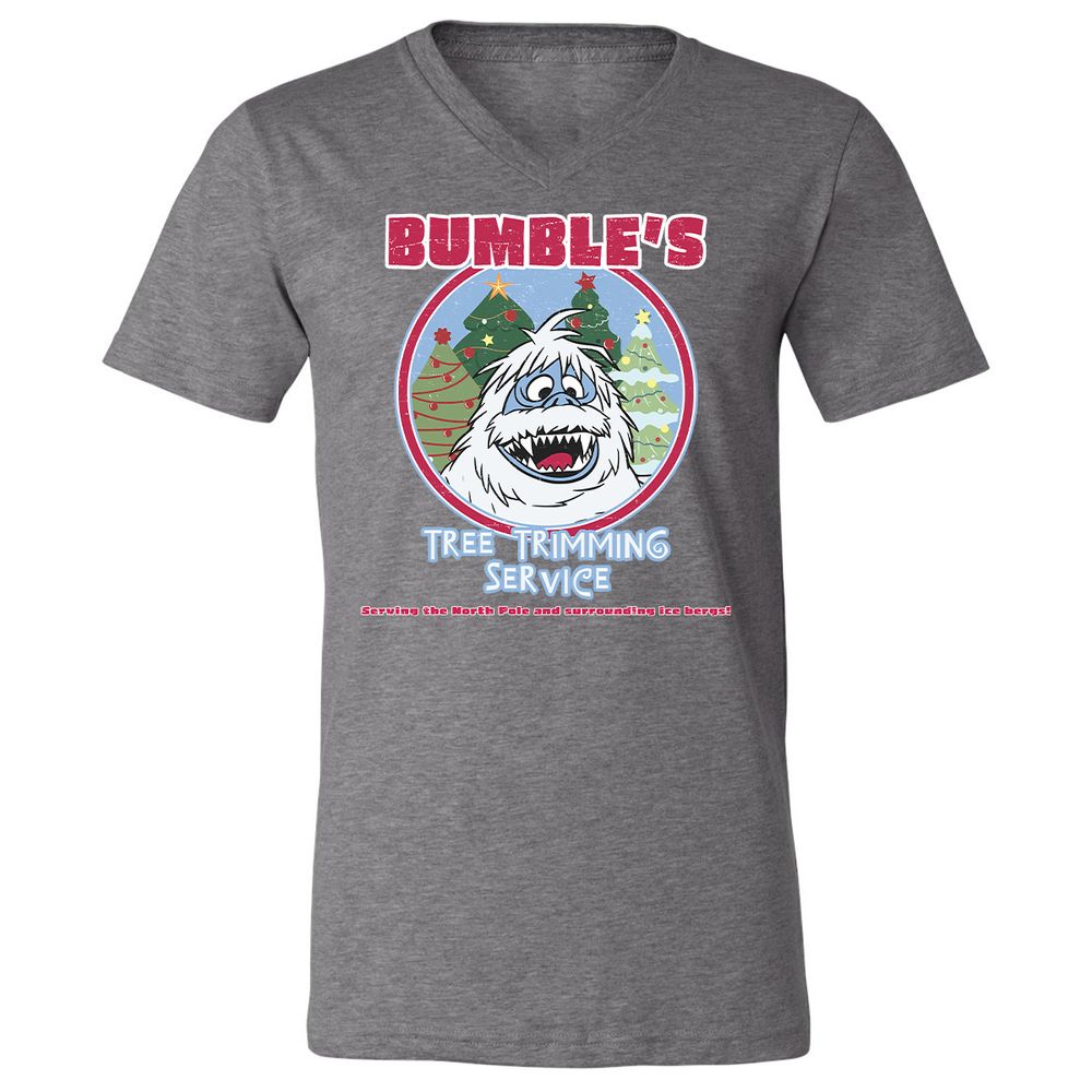 Unisex V-Neck T-Shirt - EQ6M7GFT - Deep Heather - 13